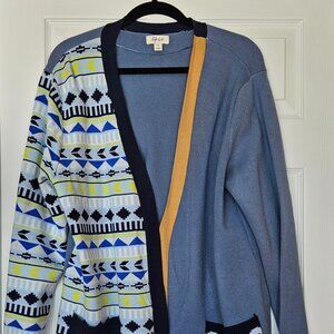 NWT Style & Co Open-Front Cardigan – XXL – Blue Multi